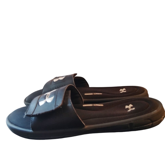 Under Armour Slip Ons Slides Size 14 Black - Picture 4 of 16